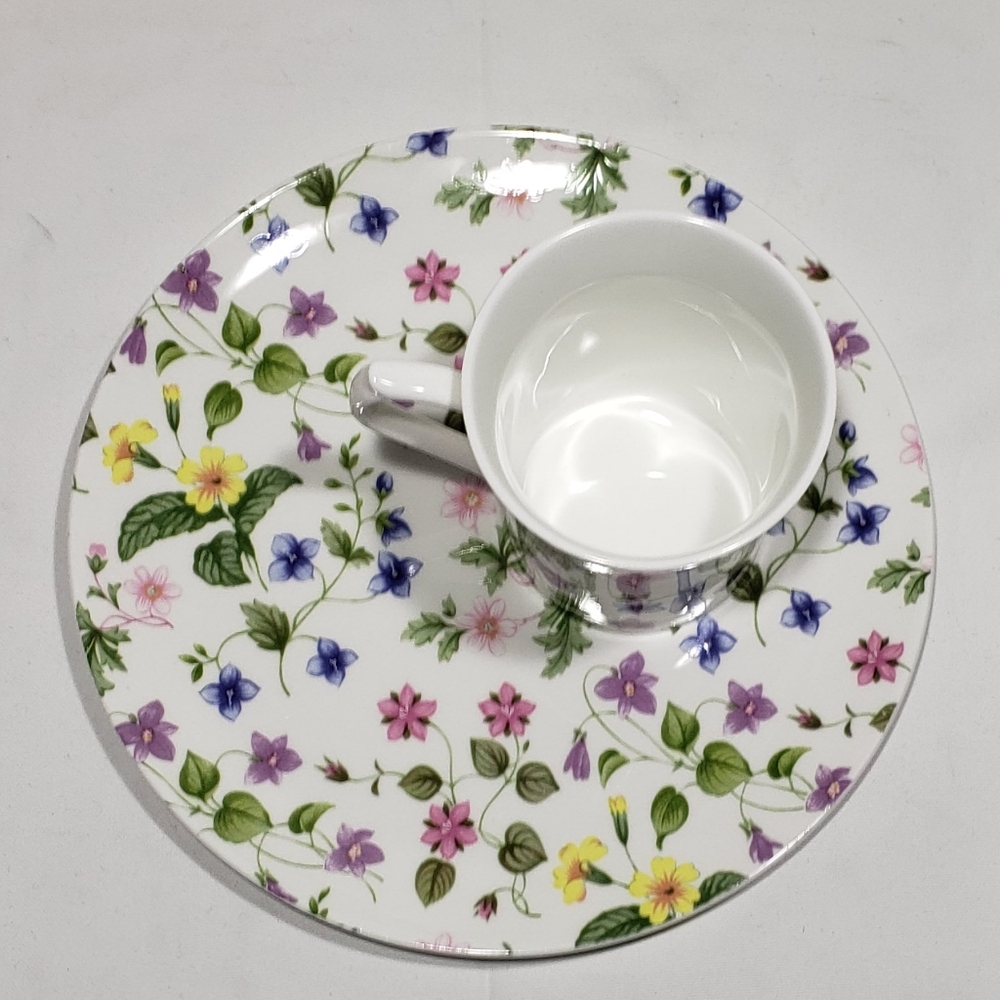 Queens snack plate & mug set, bone china. Made in England, EUC! - Picture 4 of 12